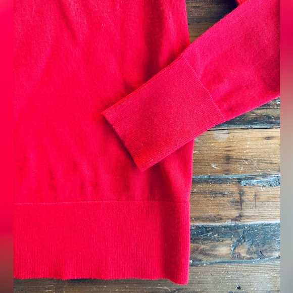 Red Sweater with Pearl Shoulder - Picture 5 of 6